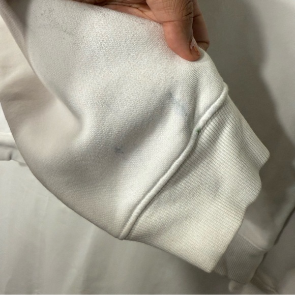 Adidas Woman’s White Pullover Hoodie With Embroidery Detailing — Size XL - Picture 5 of 11